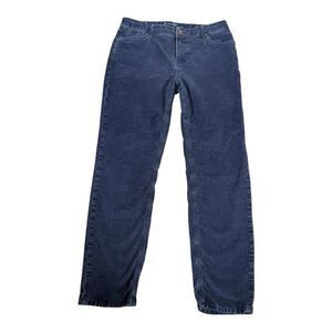 Boden Denim Women’s Corduroy Blue Stretch Slim Straight Pants Jeans Size 10